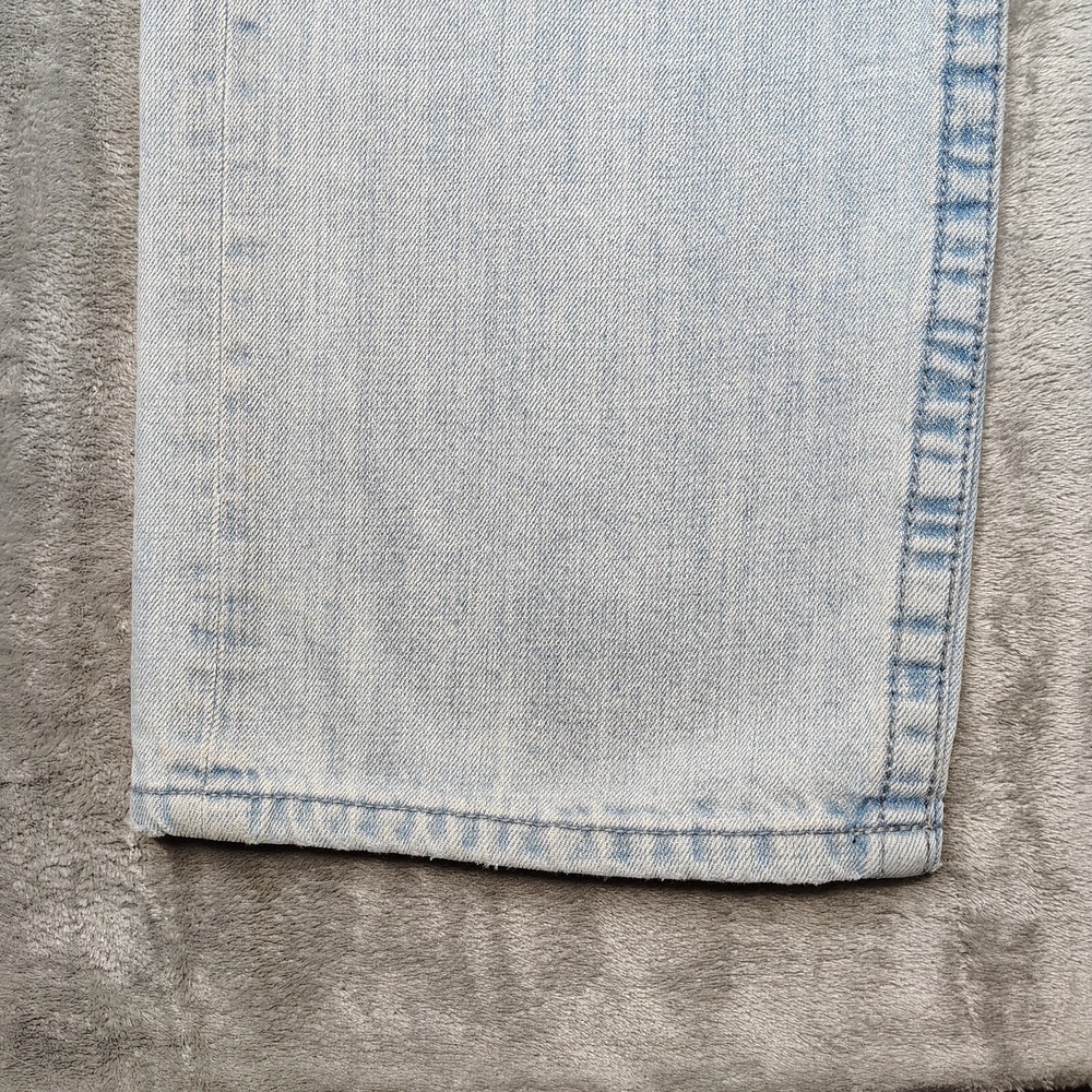 Ecko Unltd Jeans Mens 34x32 Blue Baggy Loose Fit Y2K Skater Embroidered Wide Leg - Picture 5 of 16